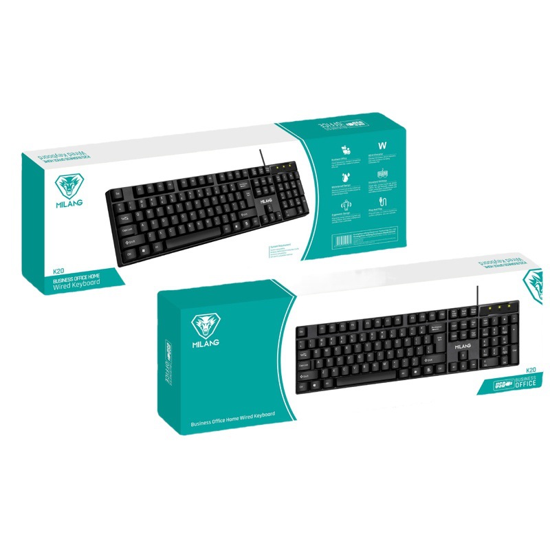 Juego de teclado y ratón con cable MiLang T20 para computadora de escritorio, computadora portátil, computadora todo en uno, oficina comercial, venta al por mayor transfronteriza