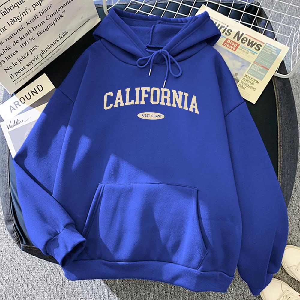 California West Coast Design Womens Hoody Hip Hop All-Match