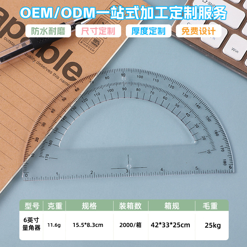 Prottacyor Transparent 180 ° Protractor Ps | Wholesale Plus