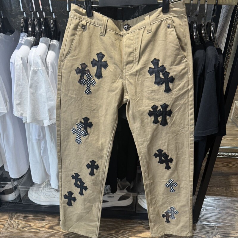 Guangzhou Khaki Straight-Leg Jeans Loose Fit Light Luxury Pants Cross Style American Trendy Brand
