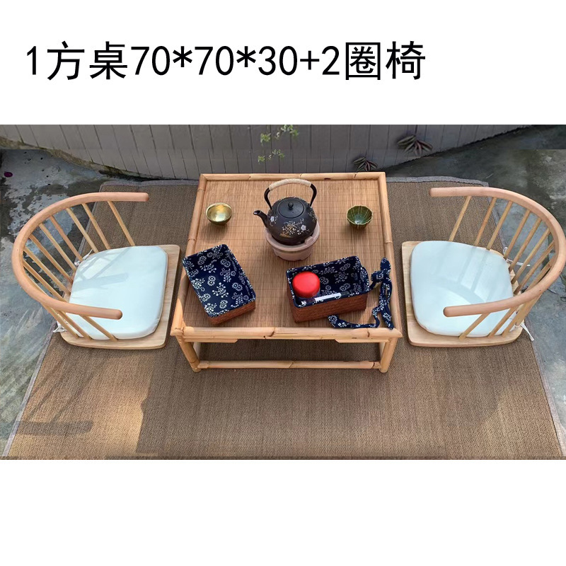 榻榻米日式禅意圈椅靠背椅中式打坐椅无腿落地懒人椅子太师椅炕J&|undefined