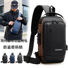 跨境胸包大容量旅行休闲单肩包骑行运动百搭防泼水防盗户外斜挎包