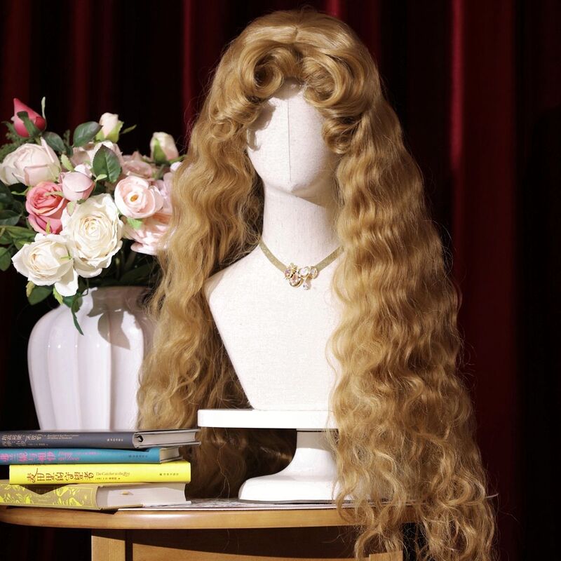 Wig Female Princess Diary- French Fluffy Wool Curly lolita Long Wig Long Curly Hair Gorgeous Retro cos
