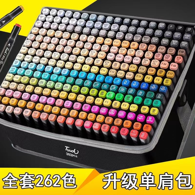 Juego de rotuladores de doble punta táctiles para comercio exterior, bolígrafo de acuarela, venta al por mayor, pintura artística, rotulador brasileño aceitoso con alcohol