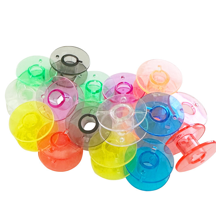 Fábrica al por mayor universal máquina de coser cilindro de bloqueo engrosada bobina accesorios 2518P traje de bobina de plástico transparente