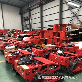 汽油四冲程割草机遥控操作履带草坪修剪机园林绿化多功能除草机