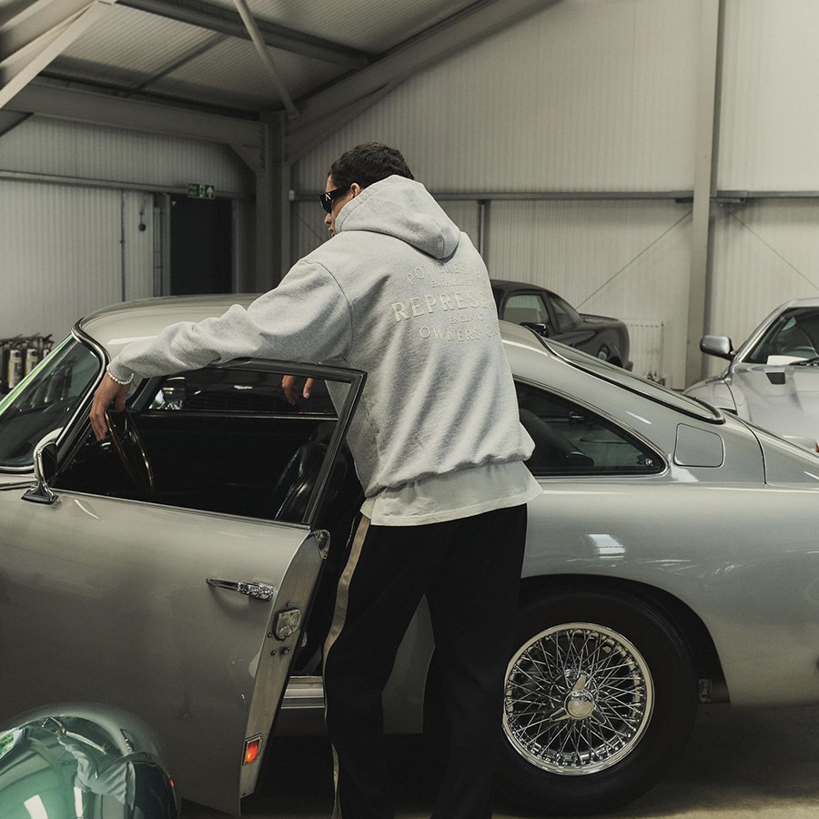 REPRESENT REP Vintage American Fashion Clásico Inglés LOGO Collar Casual Suedeca con Capuz Hombre