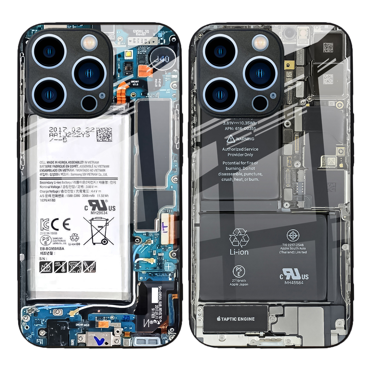 Suitable for Iphone16 Creative Circuit Board Glass Mobile Phone Case Apple 17Promax Frosted 12 Nokia 14P