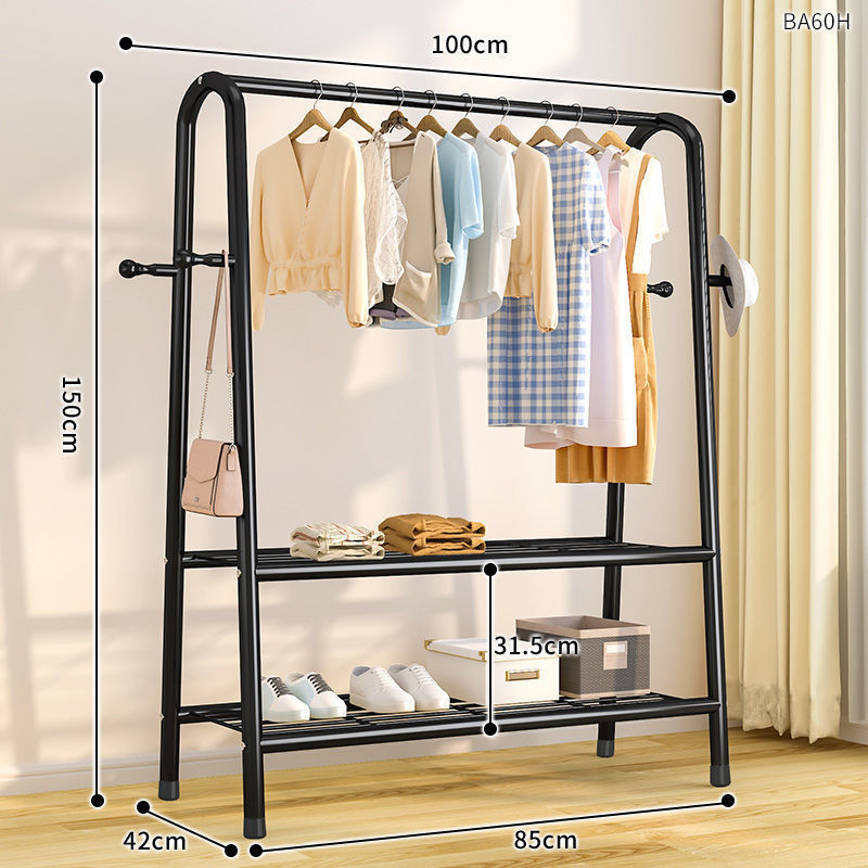 Tendedero, piso, piso, dormitorio, perchero, balcón, perchero, poste de ropa simple para el hogar, estante de ropa para el dormitorio