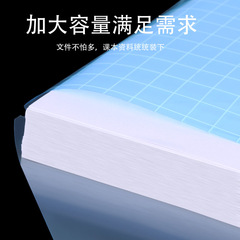 Colorful thickened A4 button file bag grid PP snap bag transparent plastic A4 advertising file storage bag wholesale