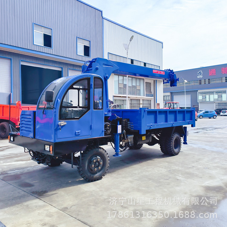 钢筋管道运输随车吊 四不像随车吊自卸车 平板运输吊车