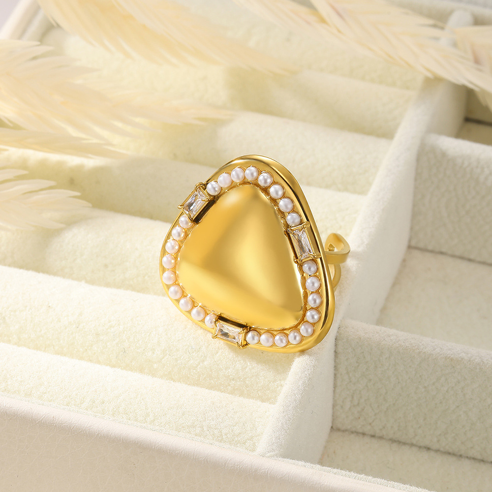 10g Weight 0.03µm-0.05µm Gold Plating Thickness PVD Coated Gold Plating Process Real Gold Plated Plating Material Artificial Diamond Inlay Material Open Rings Classification 1 Piece Quantity Casual, Daily Occasion 304 Stainless Steel Material Geometric Pattern All Seasons Season Unisex Gender IG Style, Elegant, Retro, Classic Style Style Waterproof Non Tarnish, Plating Craft PVD Coated Real Gold Plated Geometric 304 Stainless Steel IG Style Elegant Retro Waterproof Non Tarnish Open Rings 3