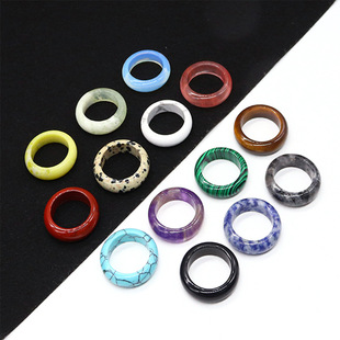 Natural stone crystal jade running ring accessories men and women handheld ring ring retro ring amethyst ring manufacturer batch