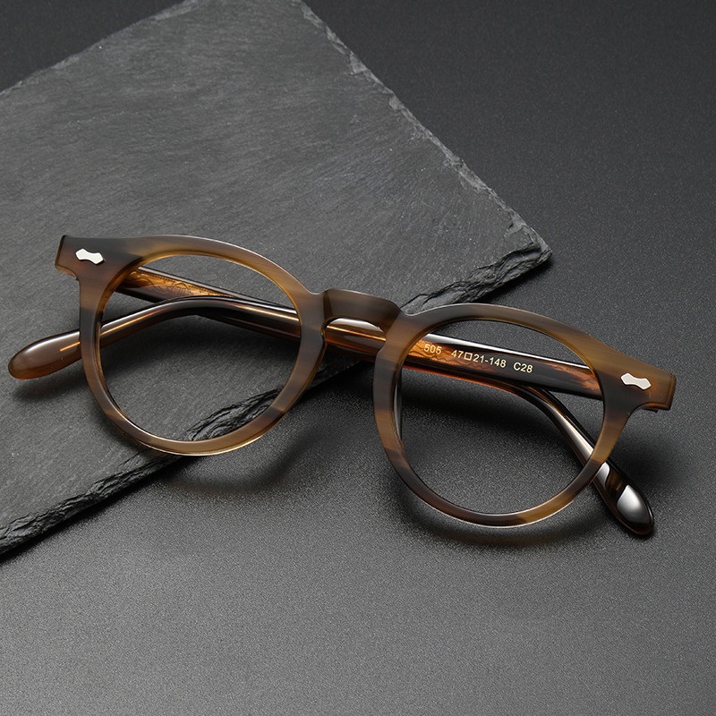 Japanese Handmade Glasses Frame TVR Same Style 505 TikTok Explosions Retro Oval Frame Plate Myopia Glasses Frame Japanese Handmade Glasses Frame TVR Same Style 505 TikTok Explosions Retro Oval Frame Plate Myopia Glasses Frame