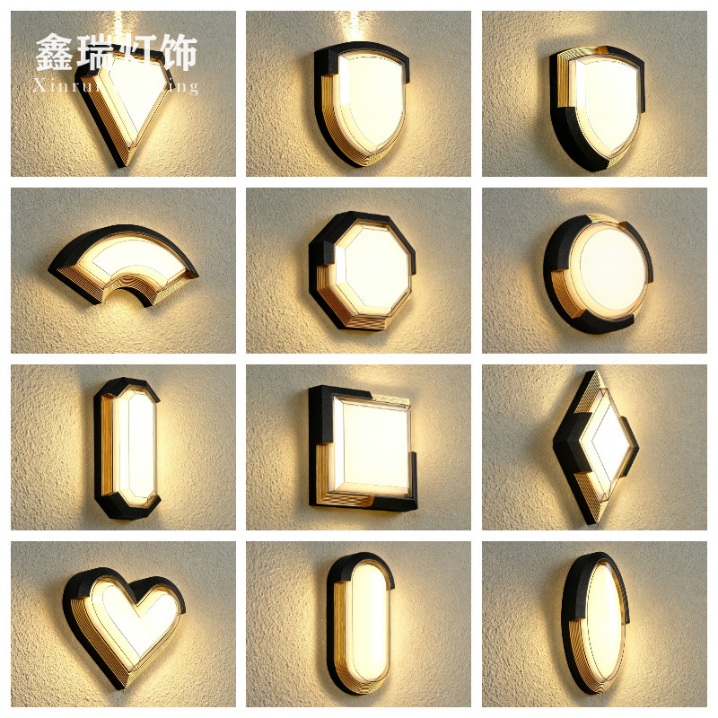 Outdoor Wall Lamp Waterproof Creative Wall Double-Layer Lampshade Wall Washer Lamp Living Room Bedroom Corridor Balcony Terrace Lamp Creative Outdoor Wall Lamp Waterproof Creative Wall Double-Layer Lampshade Wall Washer Lamp Living Room Bedroom Corridor Balcony Terrace Lamp Creative