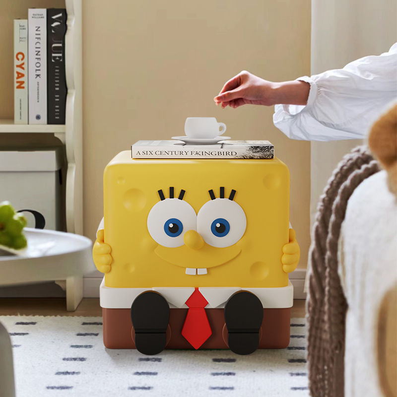 Taburetes de zapatos de Bob Esponja, taburetes de zapatos creativos en línea, taburetes de sala de estar pequeños, dibujos animados lindos para niños