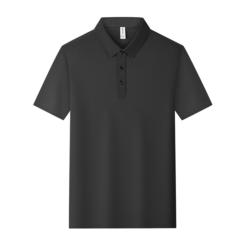 Camisa elástica de brocado de amoníaco cuello de secado rápido succión de sudor de verano ropa de trabajo de manga corta camisa polo personalizada