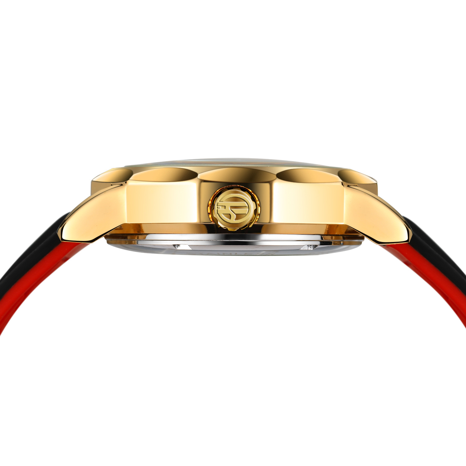 Orologio meccanico a carica manuale da uomo FORSINING con cinturino in gomma scheletrato e cassa trasparente._voghion.com