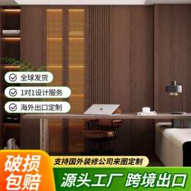 苏州爱格授权工厂代加工全屋设计极简轻奢书柜 餐边柜 电视柜护墙