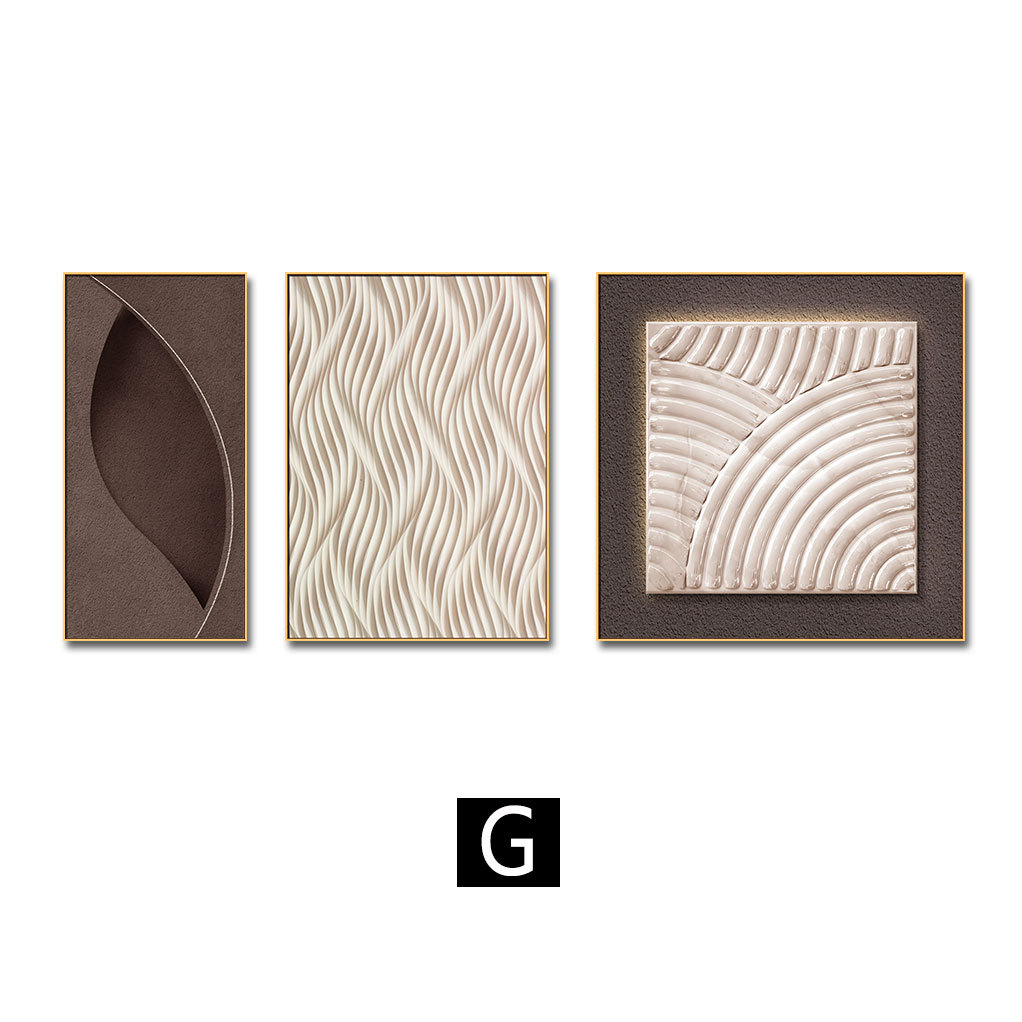 Sala de estar Sofá Fondo pared Pintura decorativa Pintura triple Colgante Pintura de diamantes estrella de cuero Estilo crema Pintura abstracta