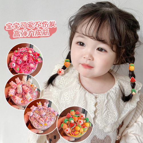 Children's rubber band does not hurt hair, girl's headband, Korean baby hair accessories, little girl's hair tie, high elastic hair band
