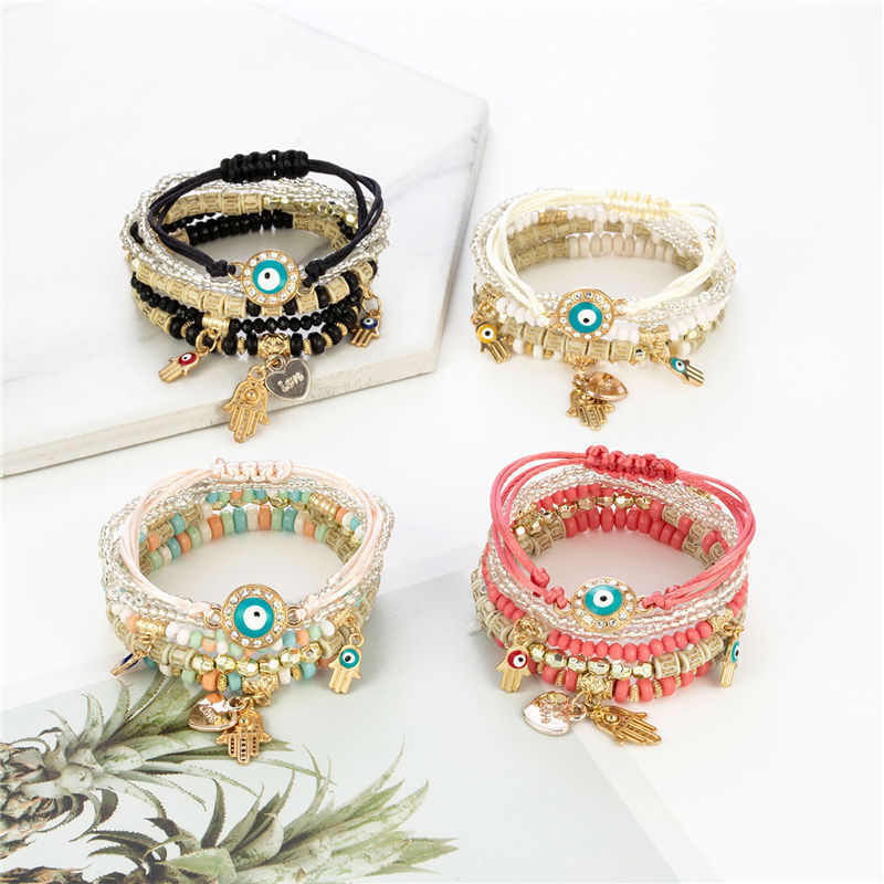 Fashion Palm Eye Alloy Plating Women's Bracelets 1 Set display picture 1