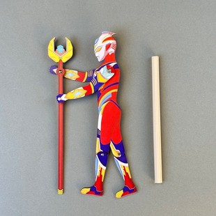 Traditional Shadow Puppet Play Doll Journey to the West Sun Wukong Wooden Handmade Intangible Cultural Performance Props Factory Direct Sales