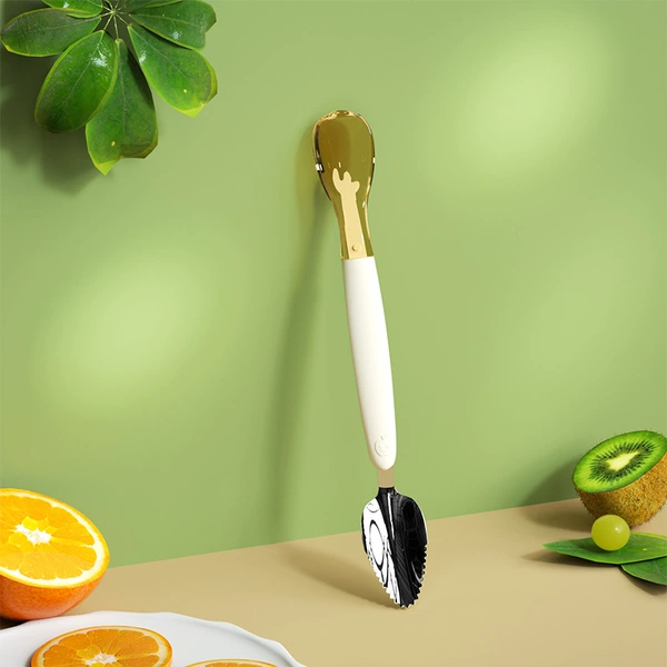 【Nano-Silver Silicon spoon head】 Apple-white