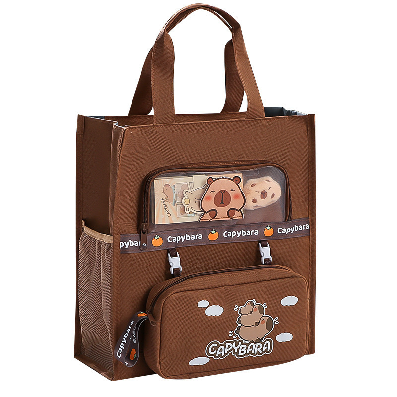 Bolso de matrícula de Kapibala Bolso de estudiante de escuela primaria Bolso de libro para estudiantes Bolso de recuperación de lona para niñas Bolso de libro