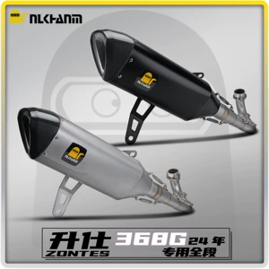 Shengshi 368G 2024 motosiklet üçün karbon lifli Scorpion paslanmayan polad qaz borusu