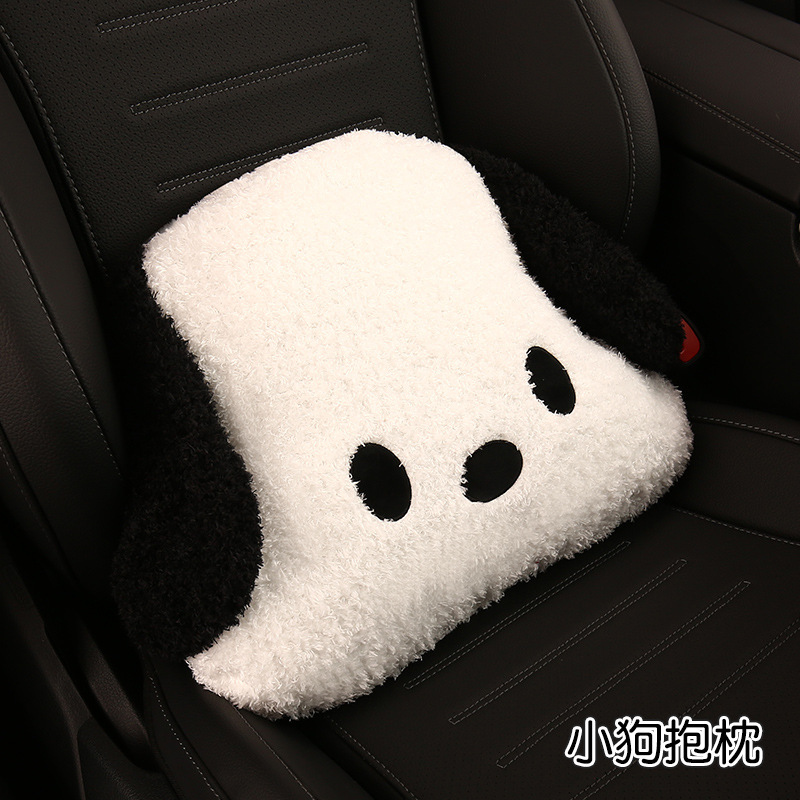 自動車座布団冬の短いぬいぐるみかわいいアニメの石炭ボール座布団保温ベルベット女性車内座布団シートカバー|undefined