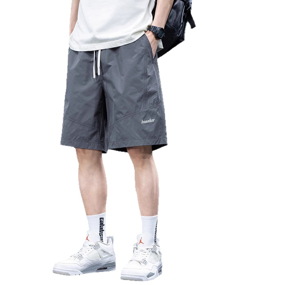 Ice Silk Shorts Men's Summer Thin Loose Quick-Drying Five-Point Pants Men's Summer Sports Workwear Mid-Pants for Boys