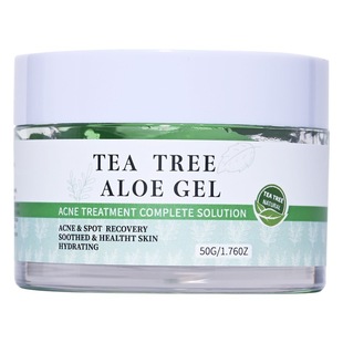 Cross-border in stock small batch facial skin care tea tree aloe gel 50g essence cleansing moisturizing repair wholesale