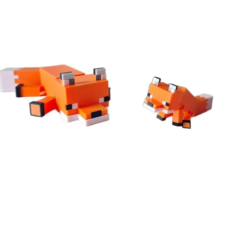 跨境新品3D打印我的世界白羽鸡可动钥匙扣3d打印玩具桌面摆件手办|undefined