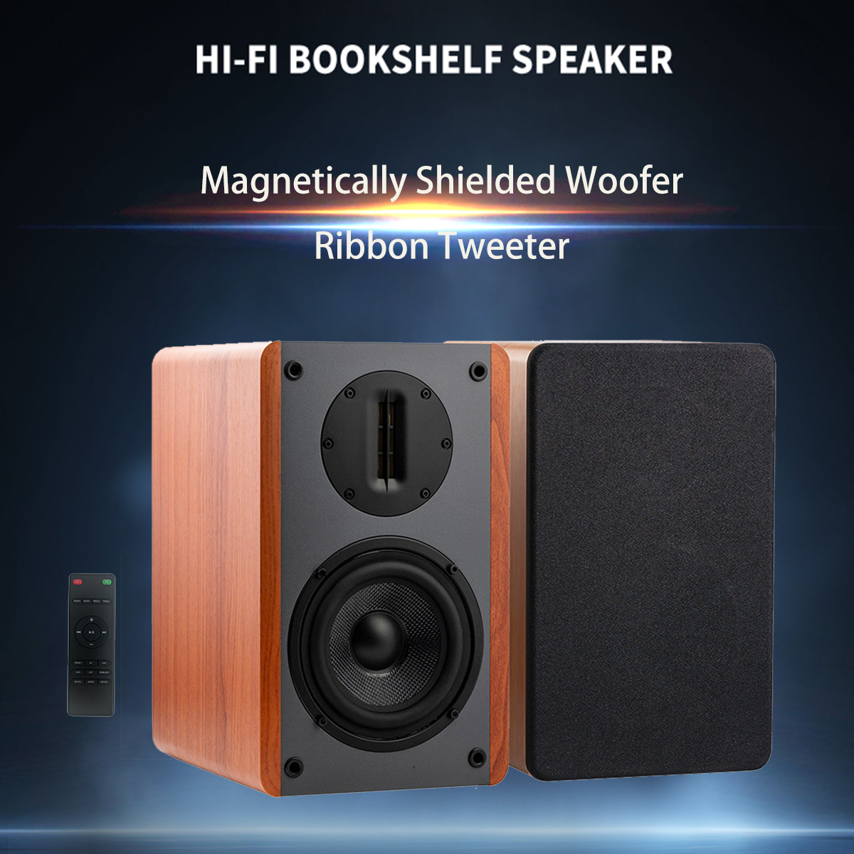 Manufacturer Wholesale Fashion Hifi Speaker Audio 5inch Active Audiophile Vocal Desktop Wooden Bookshelf Tweeter