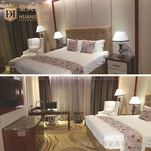 Manufacturers to Map Customized Five-Star Hotel Suite Rooms Plate Furniture Plate Bed Bedside Cabinet Tf15