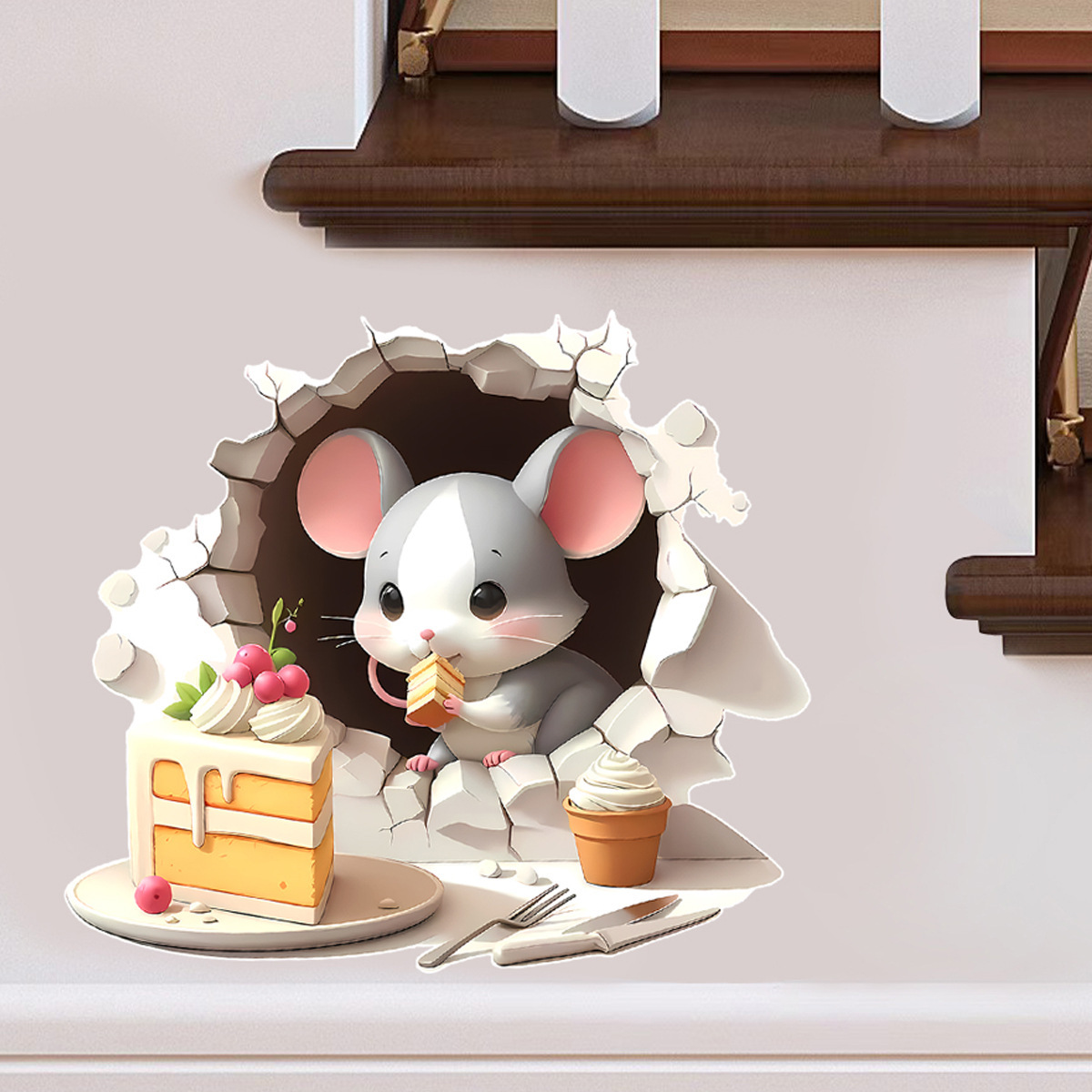 Autocollants muraux 3d décoratifs pour masquer les trous_voghion.com