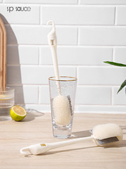 sp sauce cup scrub cup artifact water cup cleaning long handle wash milk bottle tea stains gap scrub cup lid spout