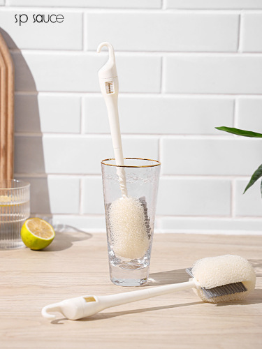 sp sauce cup scrub cup artifact water cup cleaning long handle wash milk bottle tea stains gap scrub cup lid spout