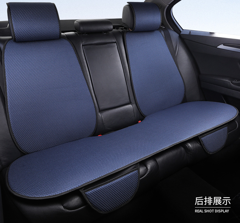 Factory Wholesale Car Seat Cushion Breathable Ice Silk Cooling Pad Seat Cushion Butt Pad Cover for Long Sitting Interior Comfort Cotton Linen Heat Insulation