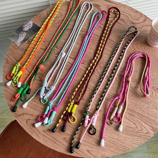 Mobile Phone Double Buckle Double Color Long Rope Anti-loss Side Span Lanyard Anti-loss Hanging Rope Distinctive Strong Hanging Ornaments Crosswing Color Color