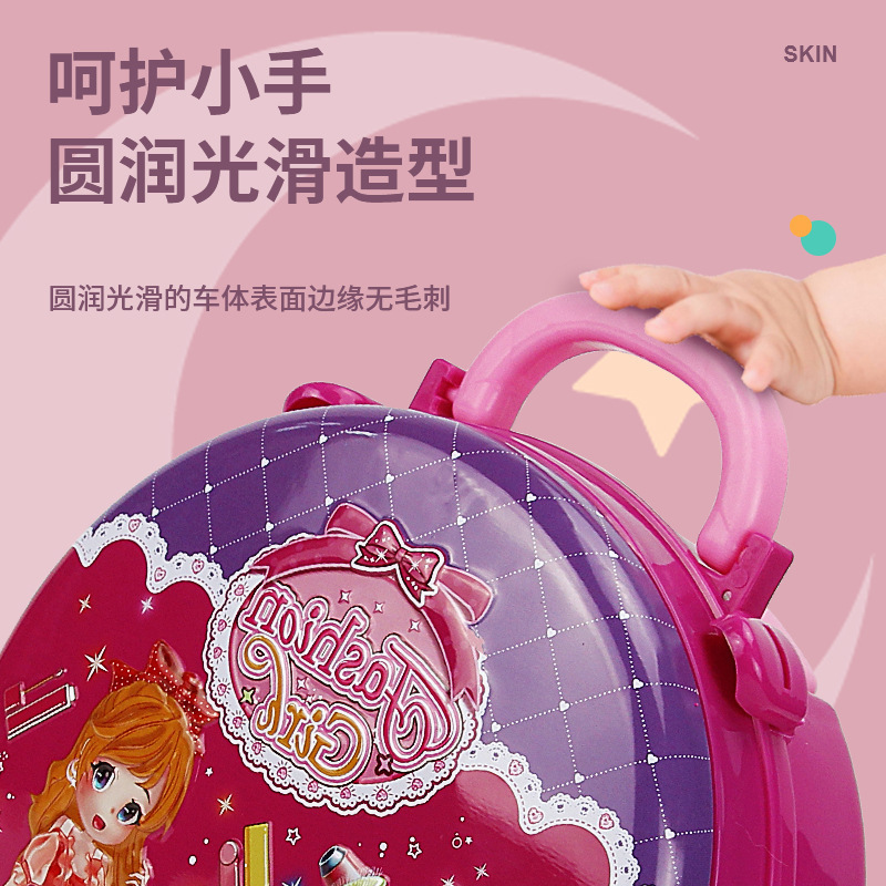 クロスボーダーの子供の化粧台の女の子の王女の化粧品のおもちゃネットの赤い化粧台のスーツケースのプレゼントセット|undefined