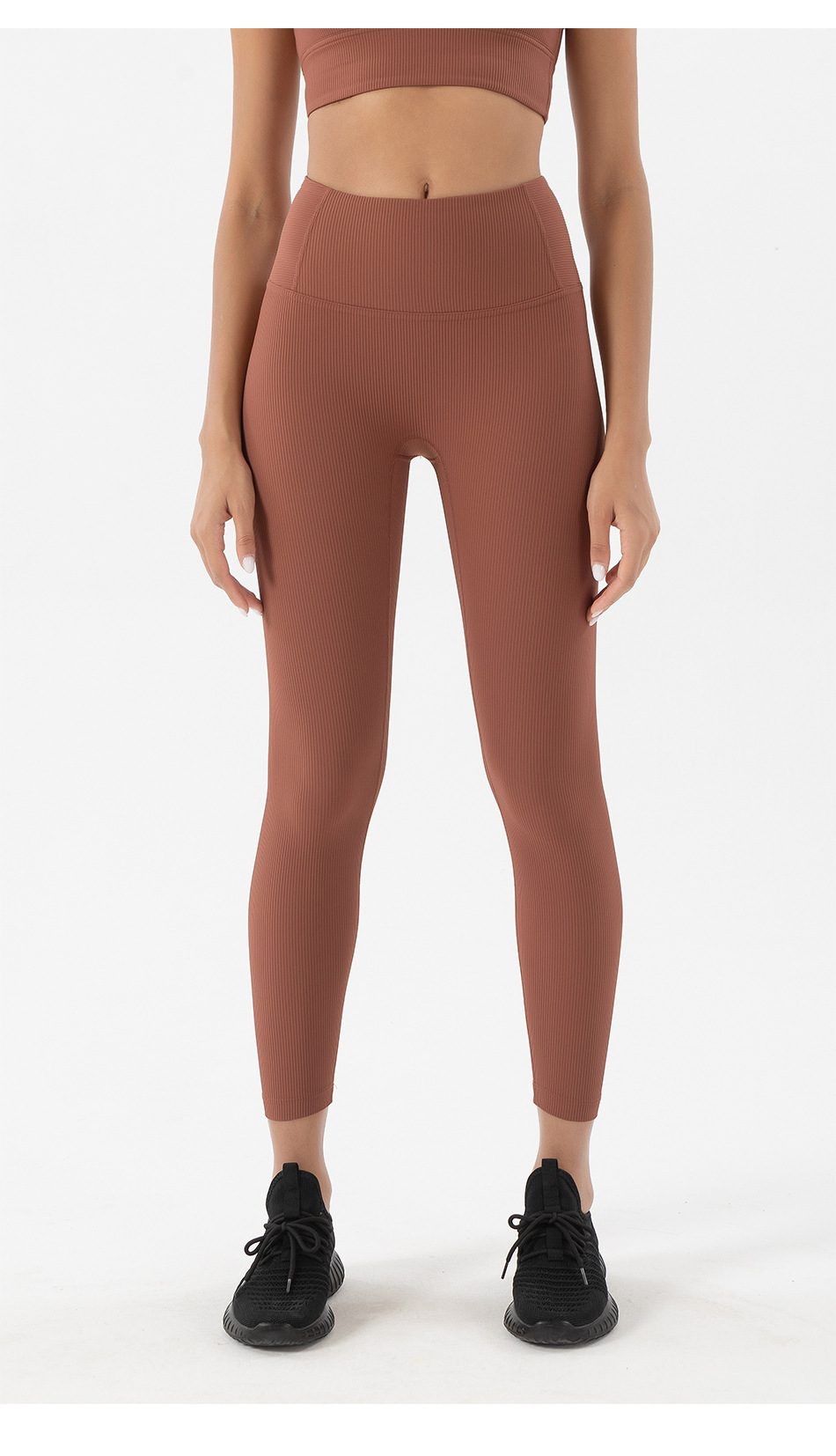 Leggings de yoga de cintura alta con abdomen acanalado para mujer, ropa de nihaostyles al por mayor NSXER79801