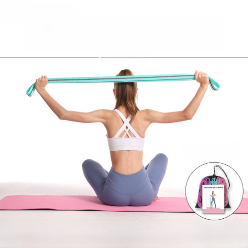 Maxsta Long Yoga Resistance Band Pilates Fitness Stretching Assist Band Gym Long Pull Elastic Band