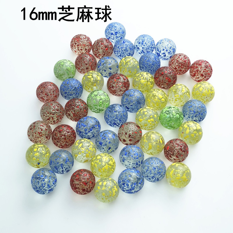 16mm mármoles de vidrio al por mayor juguetes nostálgicos cuentas de vidrio juego de damas tienda binaria de vidrio perlas sueltas bola artesanal