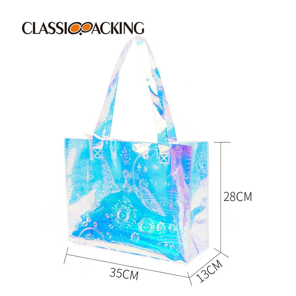 Fábrica al por mayor PVC láser bolso de hombro moda ins estilo de gran capacidad bolsa venderá bolsa de regalo