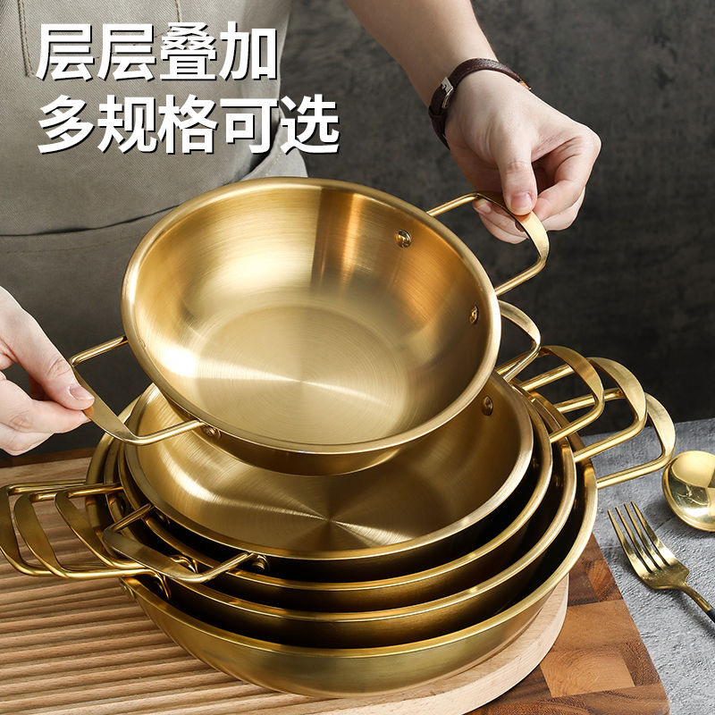 Military-Style Hot Pot, Seafood Dry Pot, Ramen Pot, Cooking Pot, Stainless Steel Instant Noodle Pot, Double-Ear Soup Pot, Iron Pot, One Pot