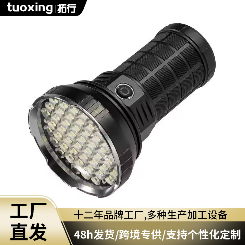 跨境迷多功能强光手电筒高续航充电持久续航外带应急探险手电筒