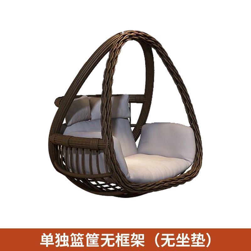阳台吊篮藤椅家用耐用鸟巢吊椅双人庭院摇椅室内懒人吊床摇摇躺椅|undefined