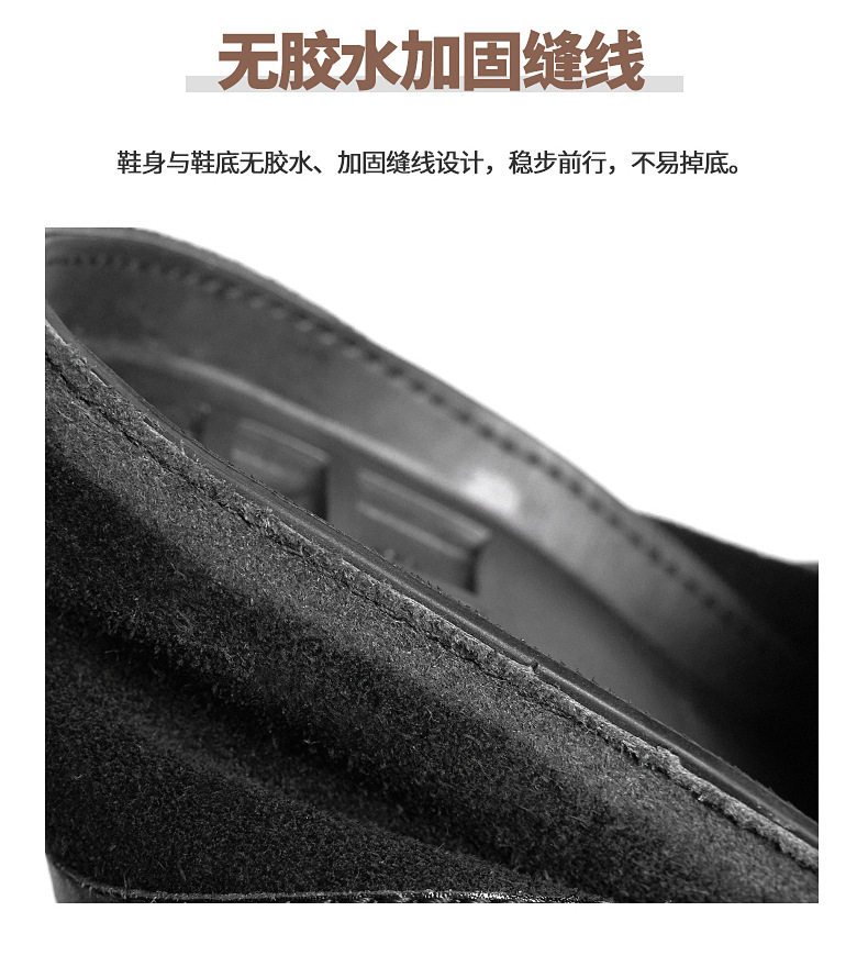 Giày lười nam da bò cổ thấp mũi tròn gót thấp 1-3 cm — 8156 màu đen, 8158 màu đen, Màu trắng 8156, Màu trắng 8158 chi tiết 28